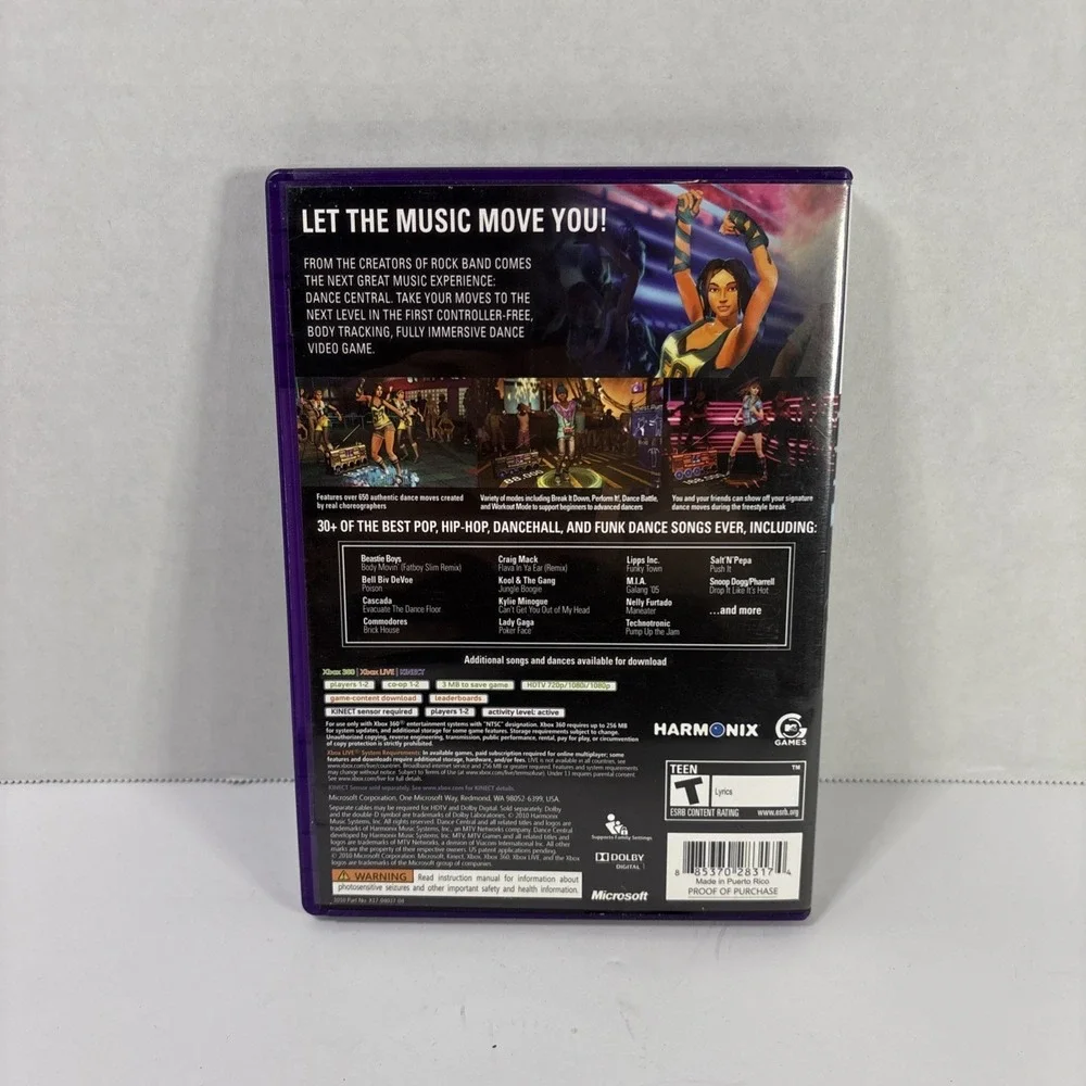 Dance Central Xbox 360 2010 Video Game Complete CIB Tested Working